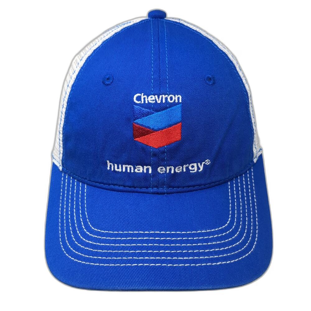 District Chevron Blue One Size Baseball Cap Mesh Back Human Energy Strapback Hat